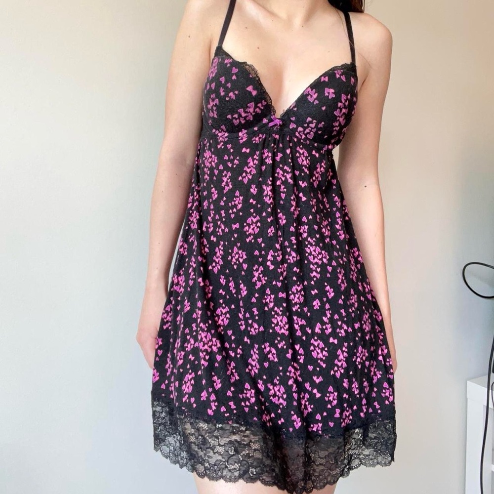 Simply Vera Black and Purple Slip Dress